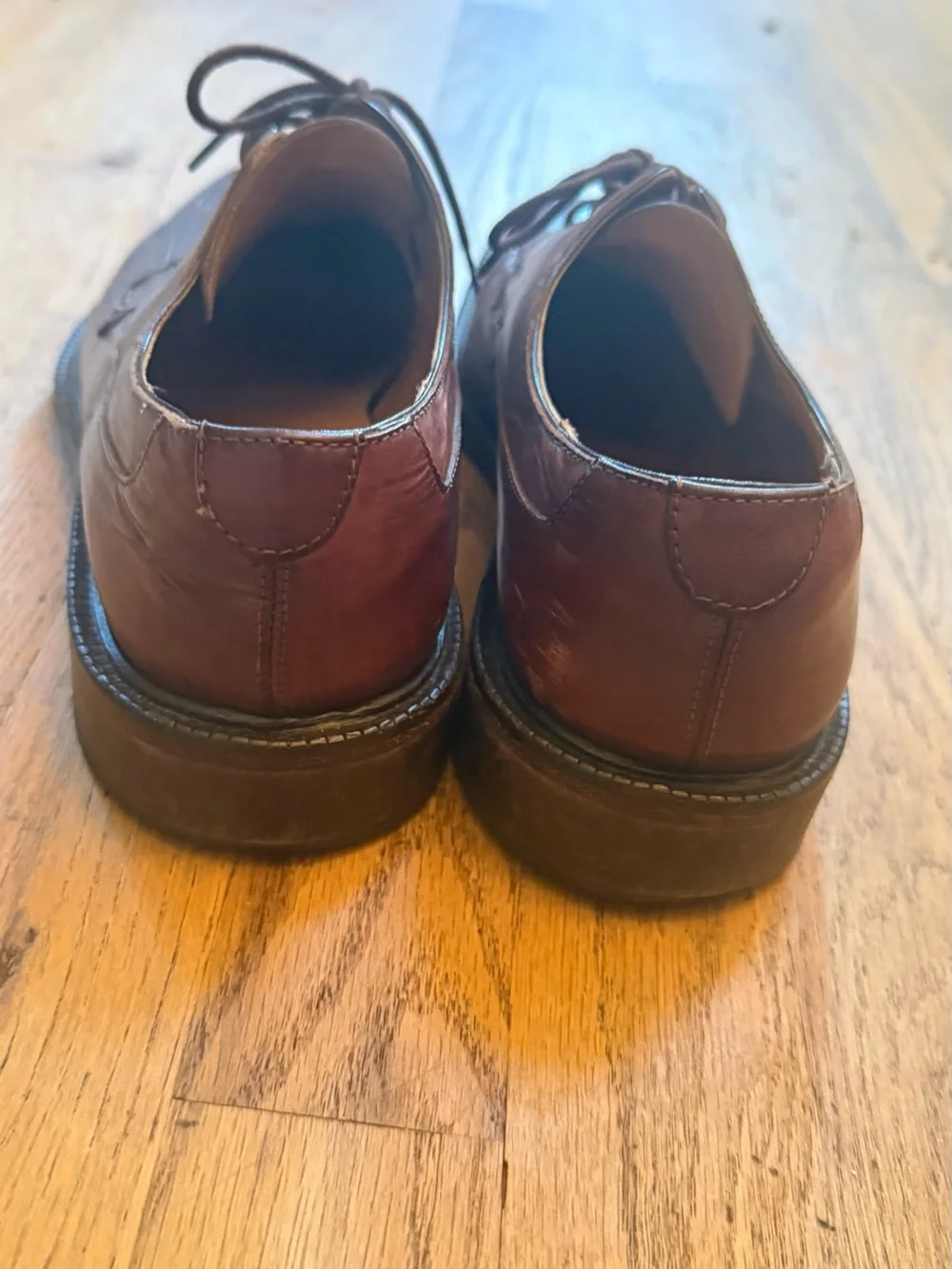 Coach Men’s Brown Leather Square Toe Oxford Dress Shoes Size 9.5